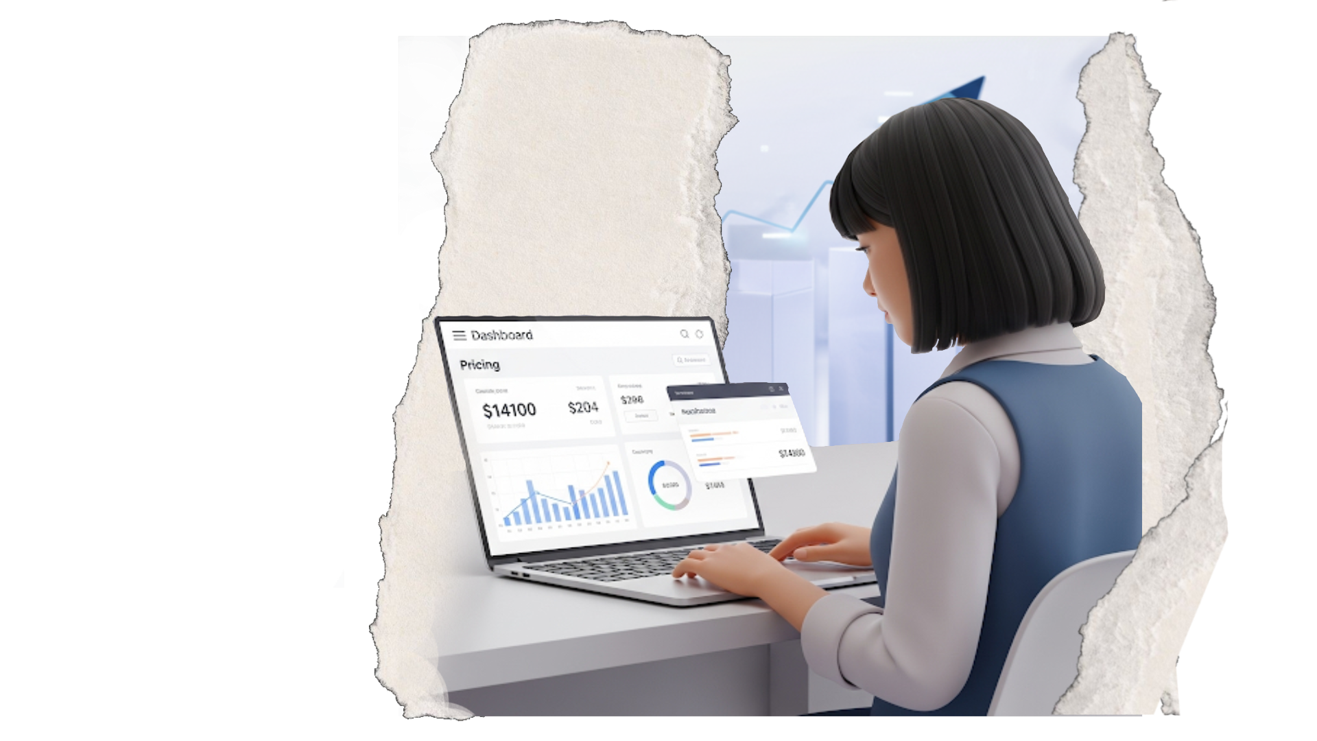 Abstract pricing analytics illustration